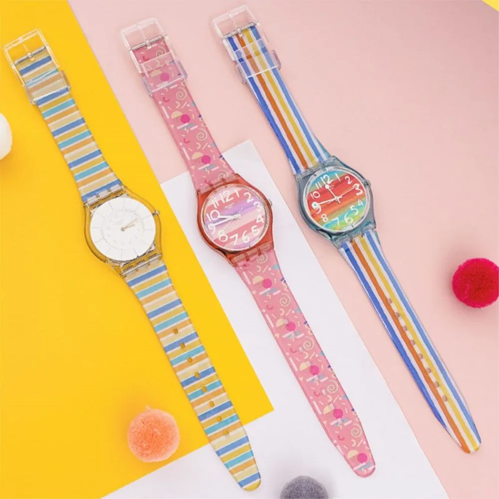 17mm Universal cute silicone watch strap - Square Blue