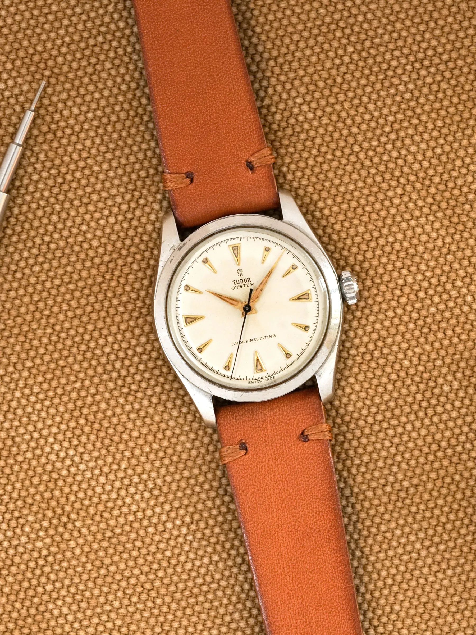 1956 Tudor Oyster (Ref. 7934) White Chapter Ring Dial