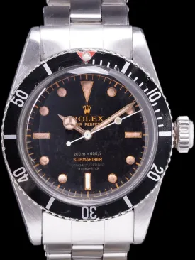 1958 Rolex Submariner (Ref. 6538) Big Crown "4-Line Dial"