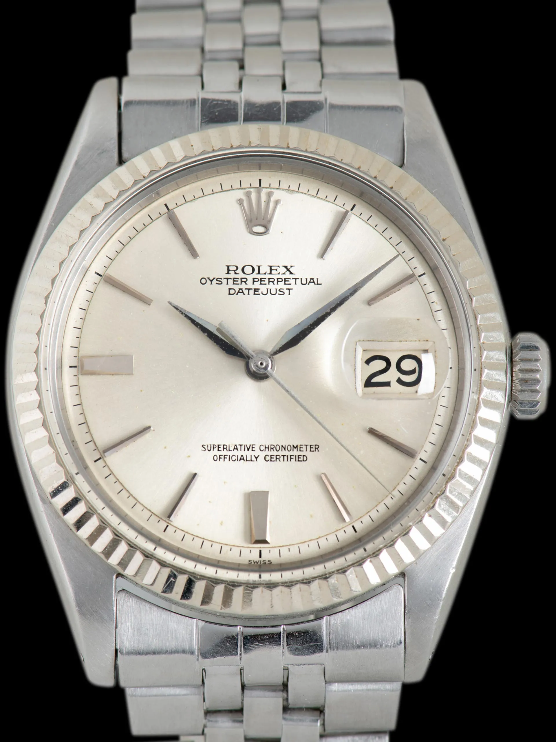 1964 Rolex Datejust (Ref. 1601) "Swiss Only" Non-Luminous Doorstop Dial