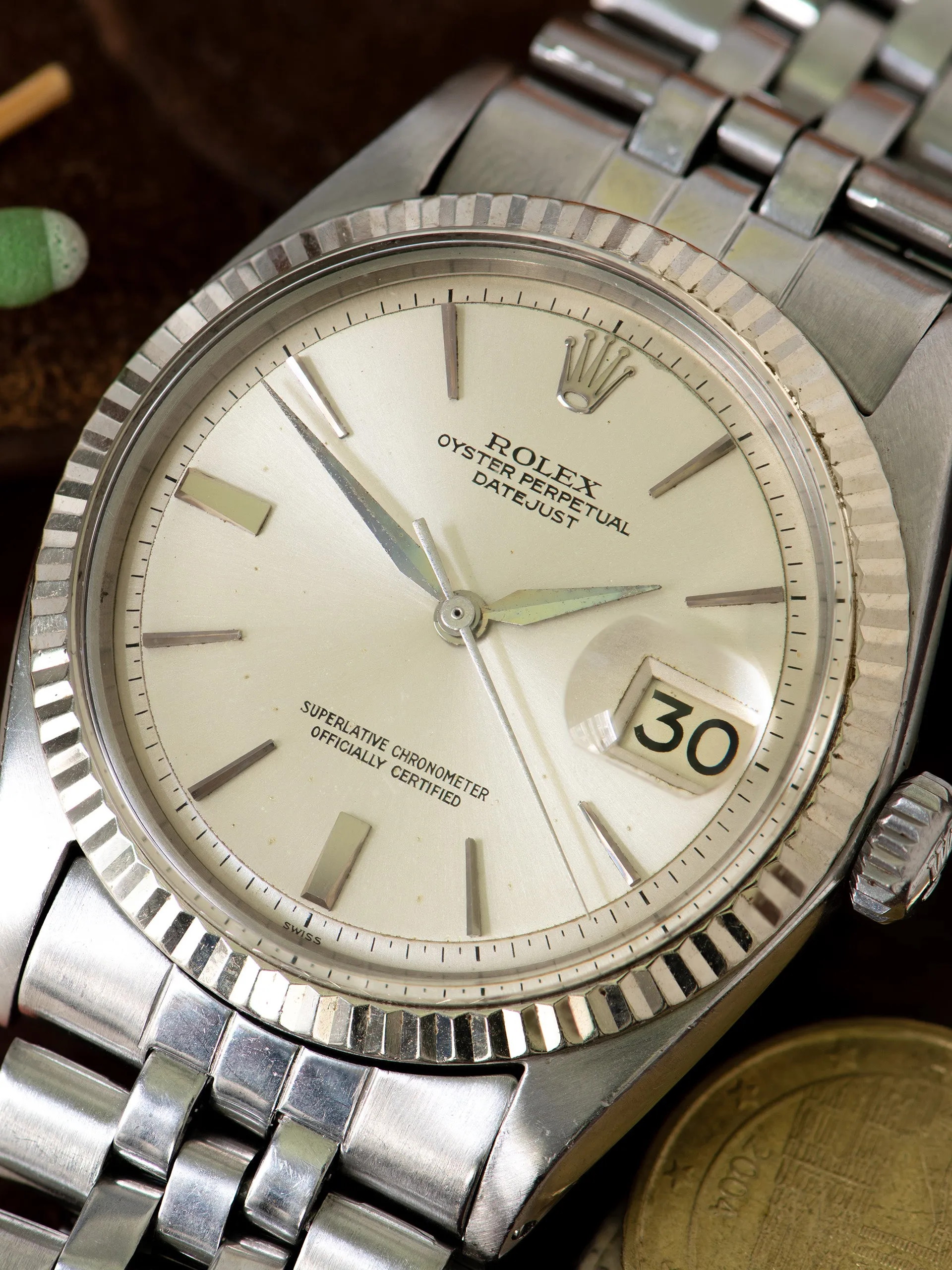 1964 Rolex Datejust (Ref. 1601) "Swiss Only" Non-Luminous Doorstop Dial