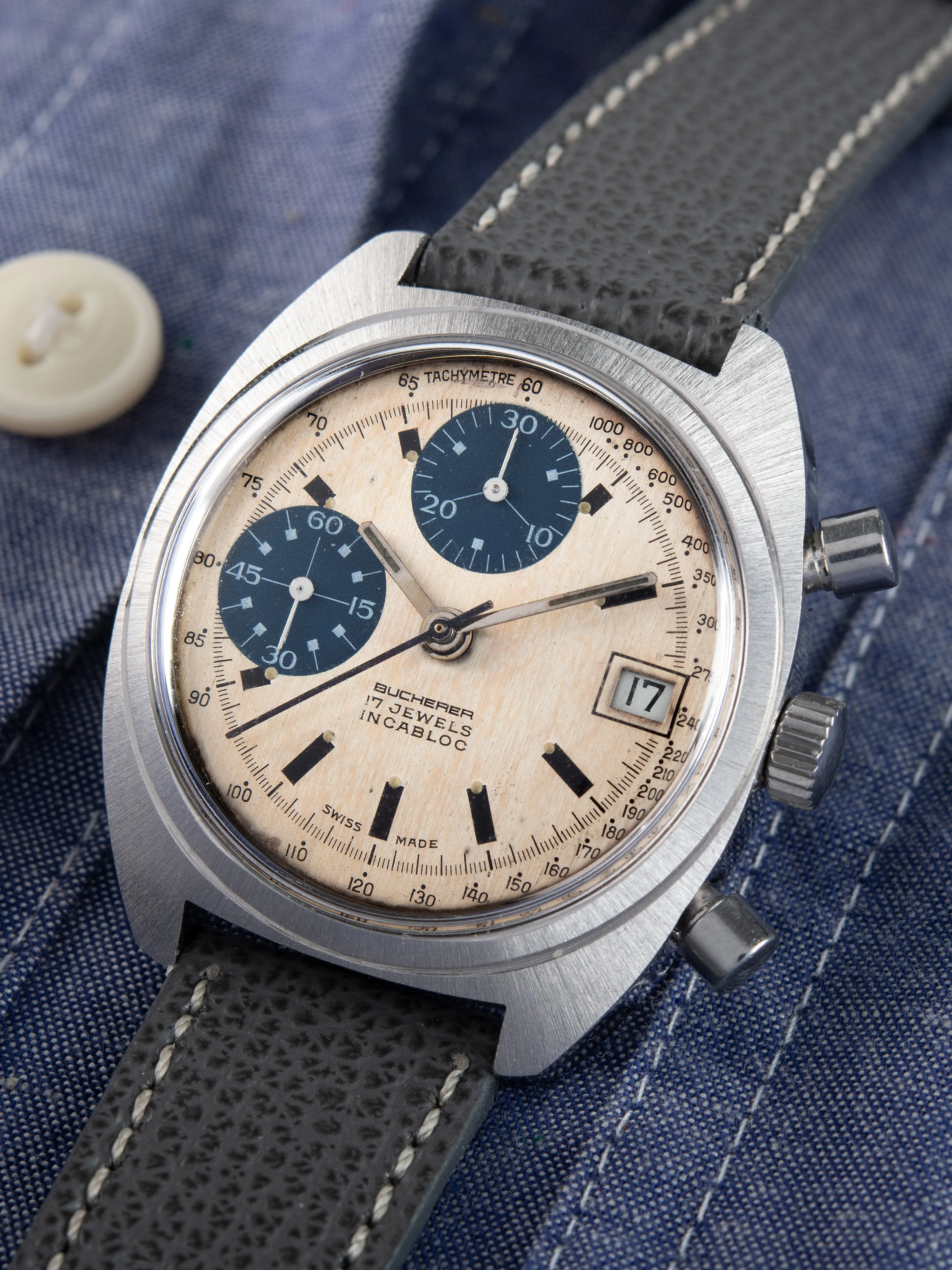 1970s Bucherer Chronograph (Ref. 651) "Paul Newman" Valjoux Cal. 7765