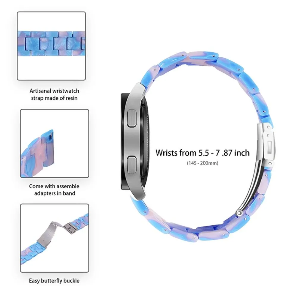 20mm smooth resin watch strap for Amazfit watch - Blue / Pink