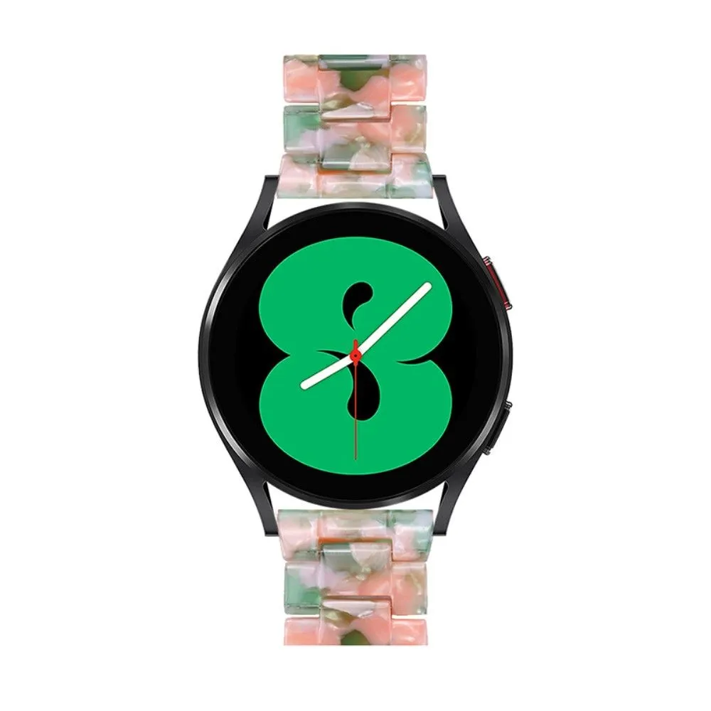 20mm smooth resin watch strap for Garmin watch - Pink / Green