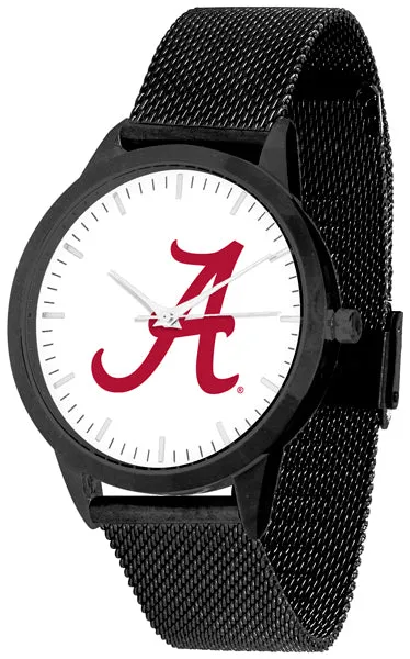 Alabama Crimson Tide Statement Mesh Band Unisex Watch - Black