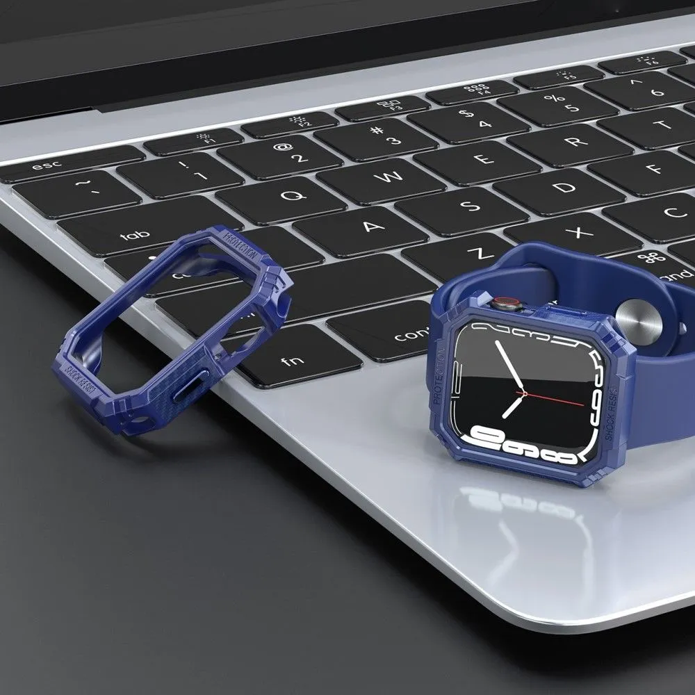 Apple Watch 40mm carbon fiber style cover - Blue