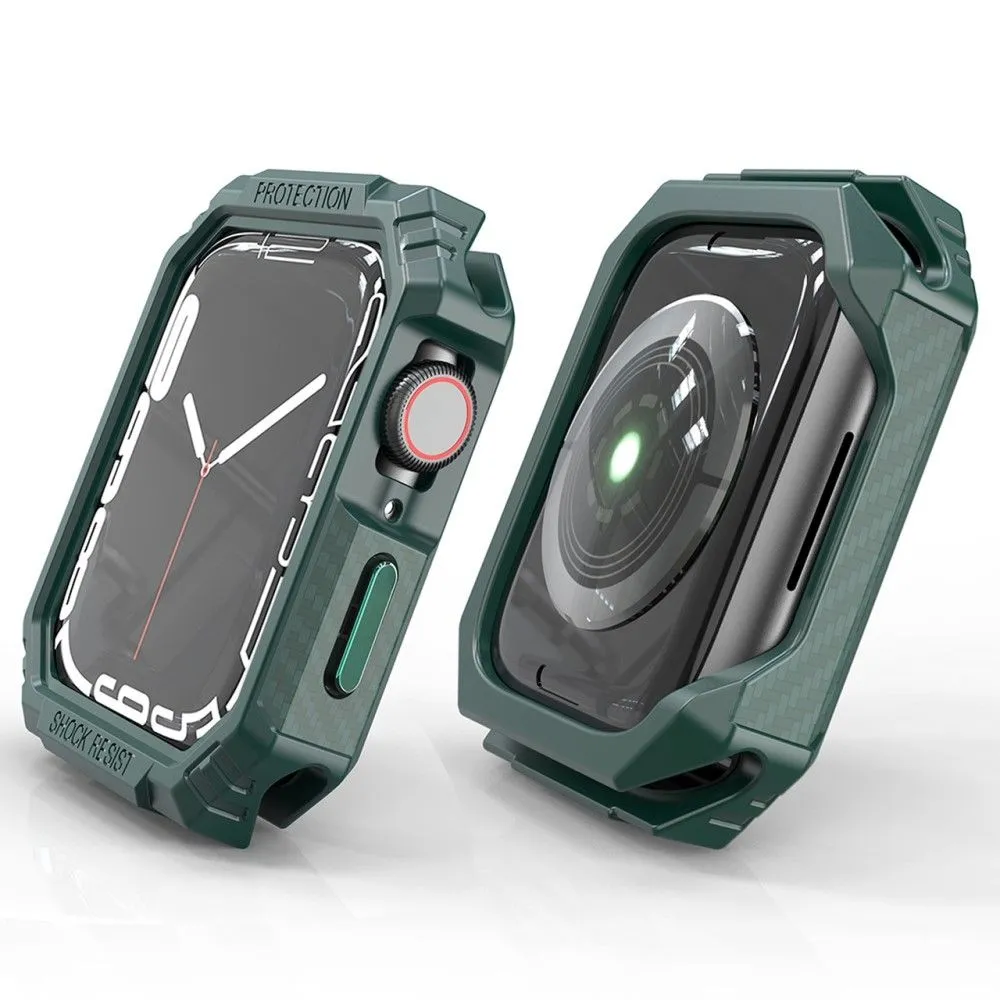 Apple Watch 40mm carbon fiber style cover - Green