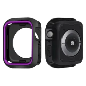 Apple Watch (41mm) dual color silicone cover - Black / Purple