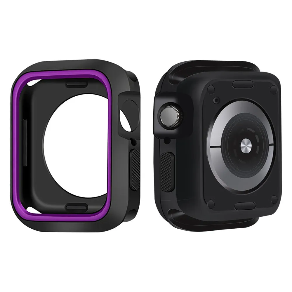 Apple Watch (41mm) dual color silicone cover - Black / Purple