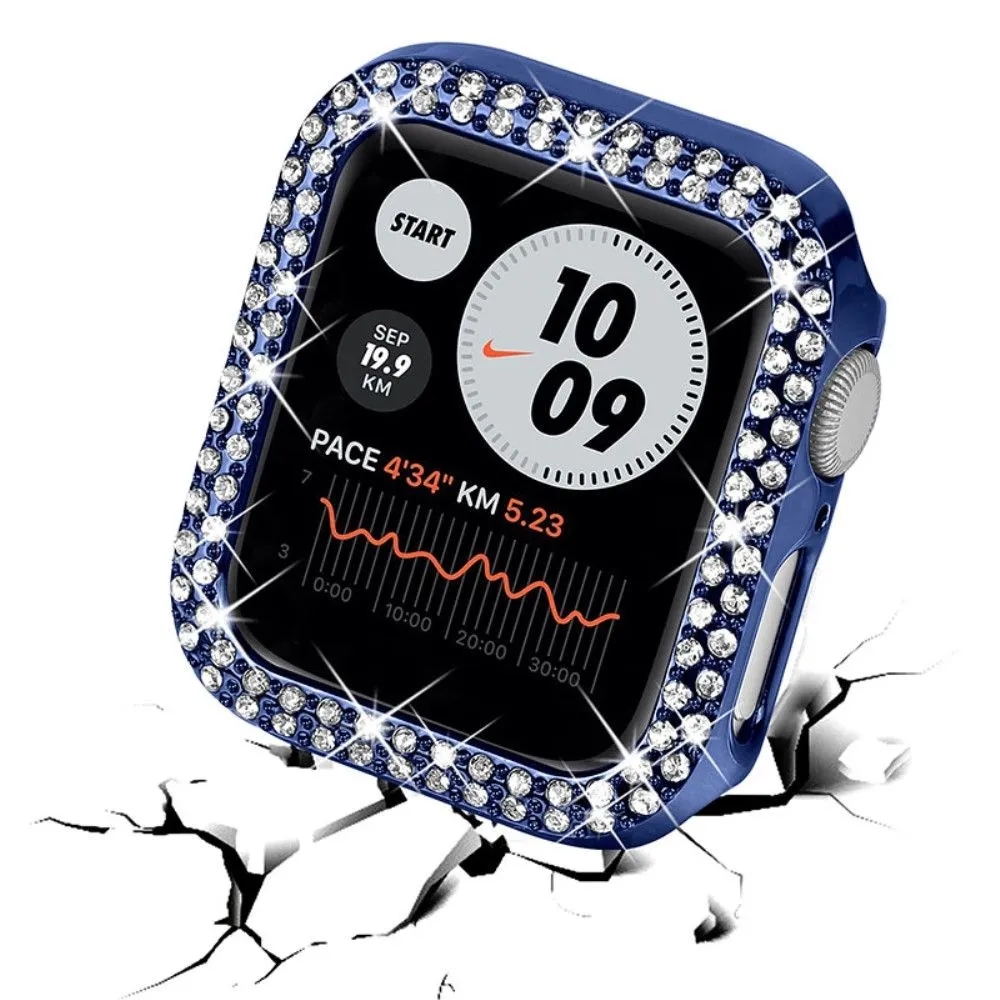 Apple Watch (41mm) rhinestone décor protective cover - Blue