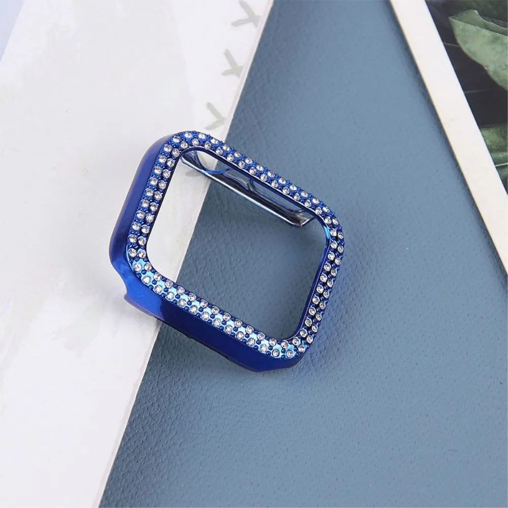 Apple Watch (41mm) rhinestone décor protective cover - Blue