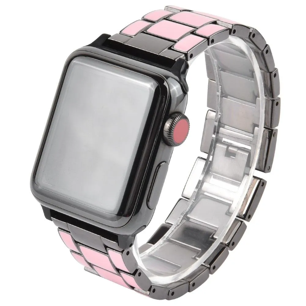 Apple Watch (45mm) 3 bead fashionable watch strap - Pink / Grey