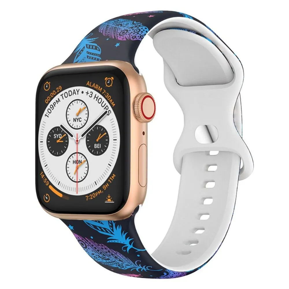 Apple Watch (45mm) design style silicone watch strap - Feather