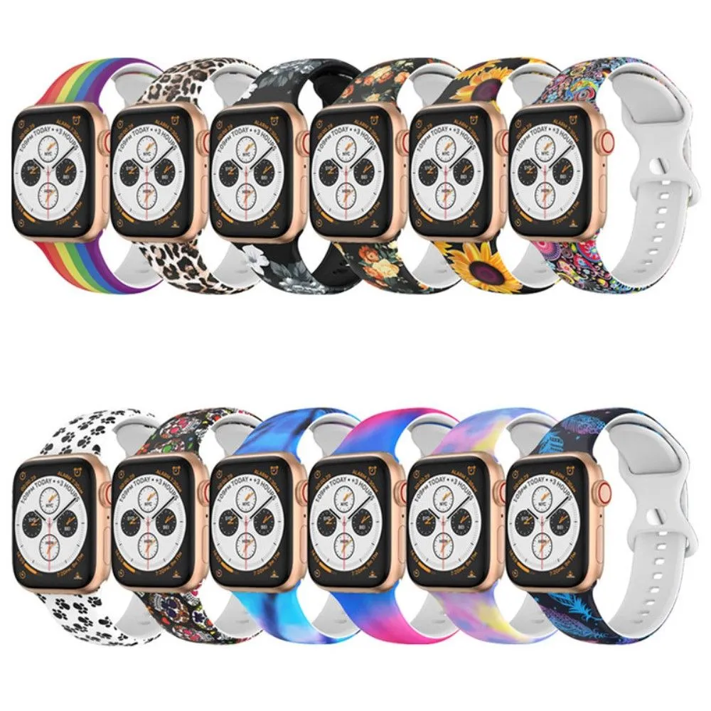 Apple Watch (45mm) design style silicone watch strap - Feather