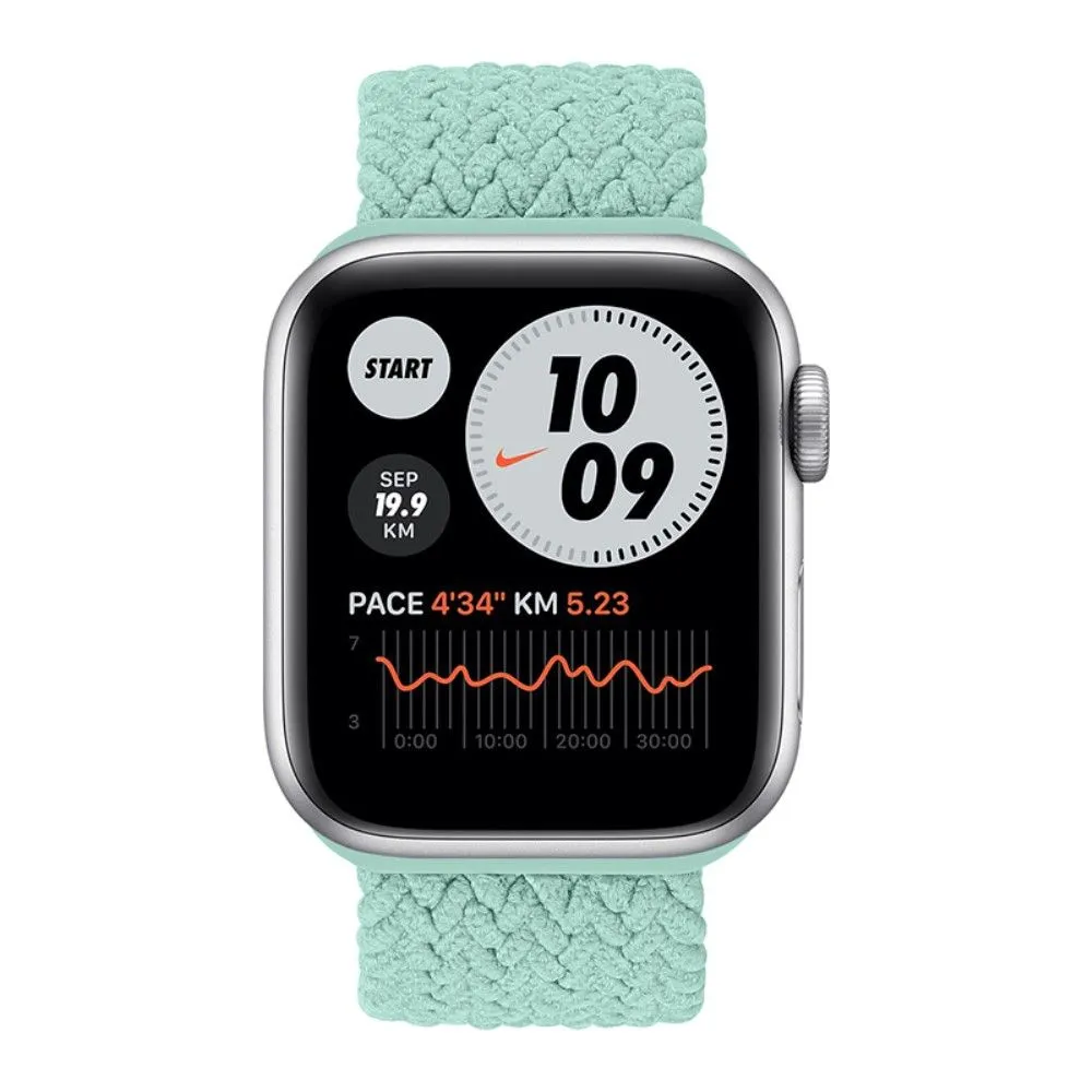 Apple Watch (45mm) elastic watch strap - Mint Green / Size: XL