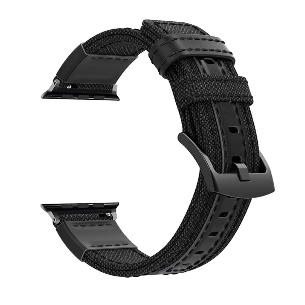 Apple Watch (45mm) nylon stylish watch strap - Black