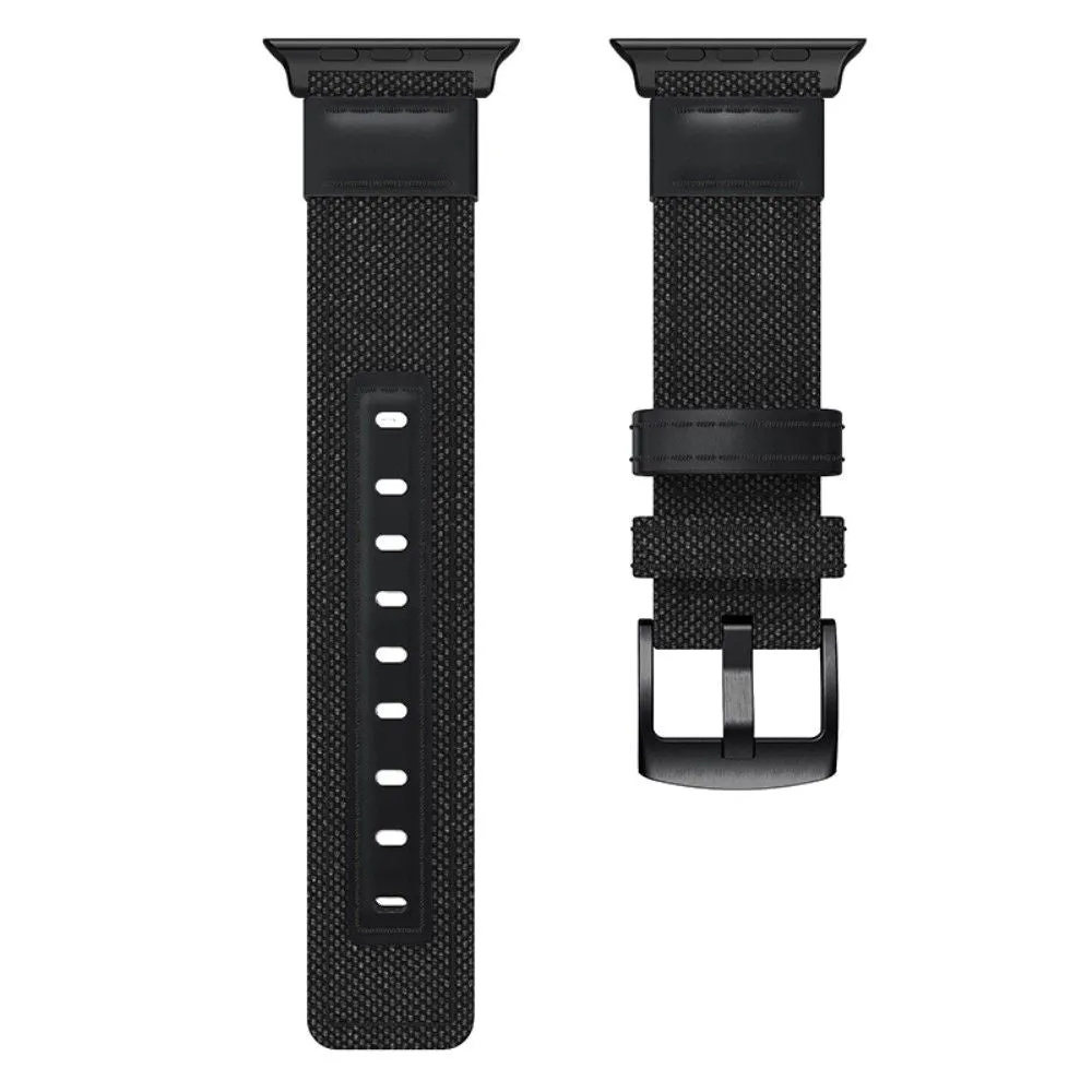 Apple Watch (45mm) nylon stylish watch strap - Black