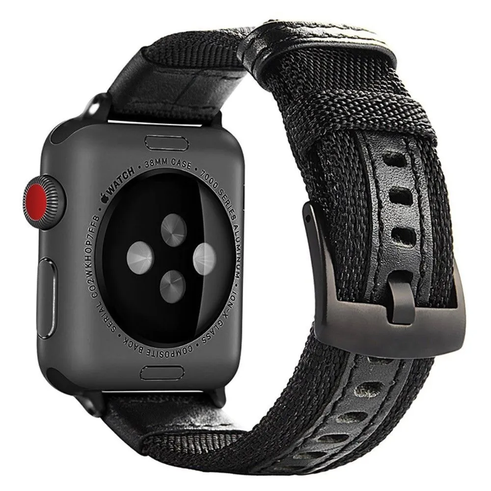 Apple Watch (45mm) nylon stylish watch strap - Black