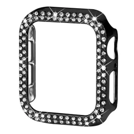 Apple Watch (45mm) rhinestone décor protective cover - Black