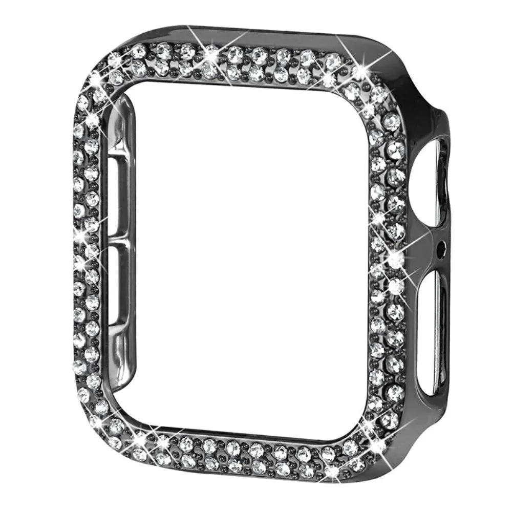 Apple Watch (45mm) rhinestone décor protective cover - Grey