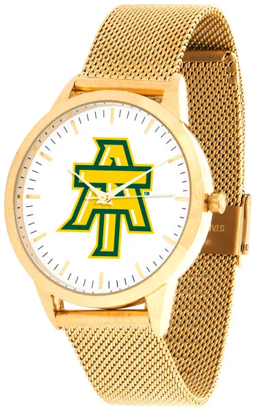 Arkansas Tech University Statement Mesh Band Unisex Watch - Gold