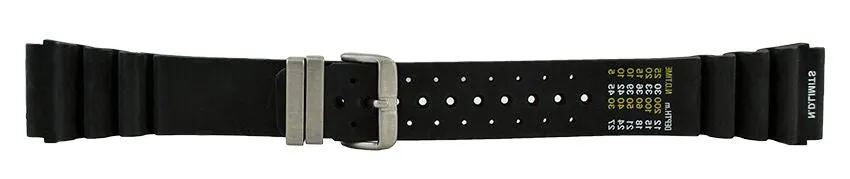 Black Aqualand Rubber Watch Band 24mm 102767