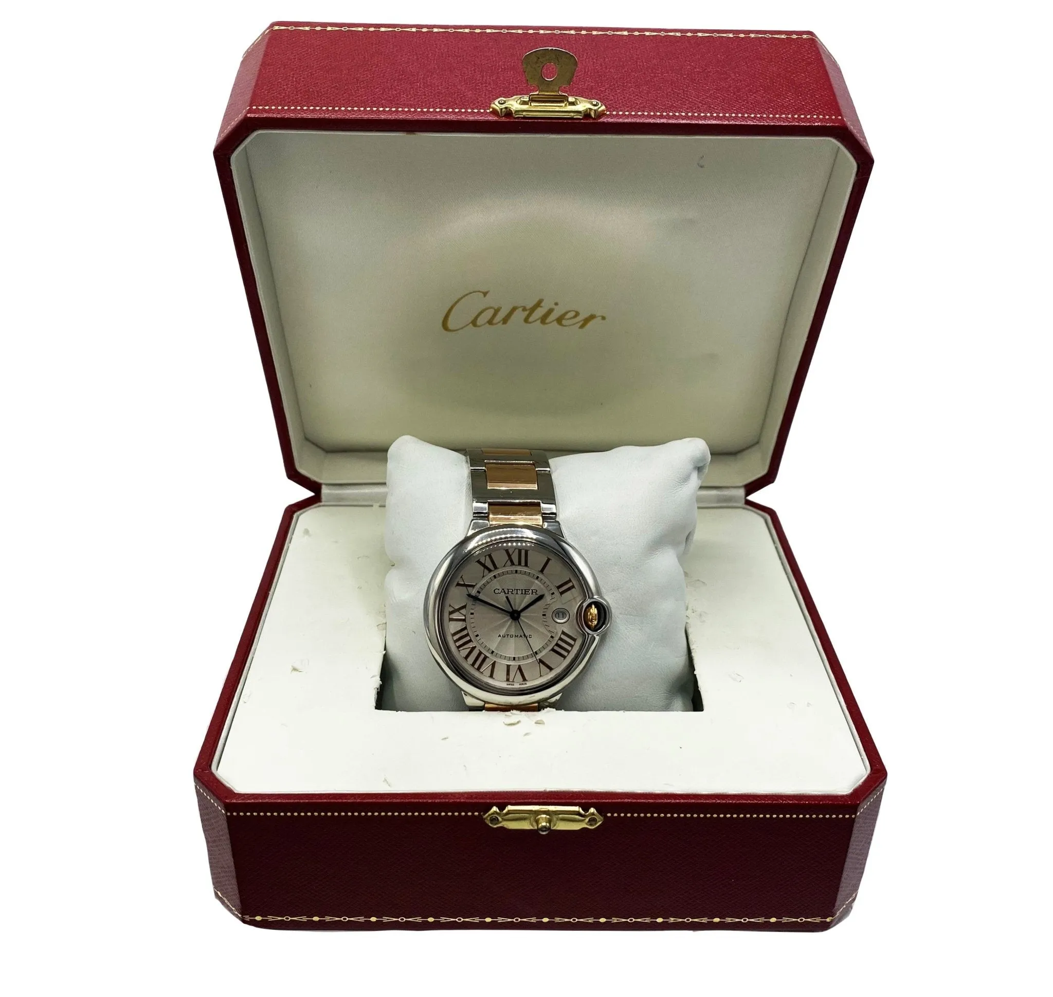 Cartier Ballon Bleu 42mm Steel & Rose Gold Watch - Ref W6920095