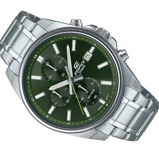 CASIO EDIFICE GREEN CHRONOGRAPH DIAL WATCH | EFV-610D-3CVUDF