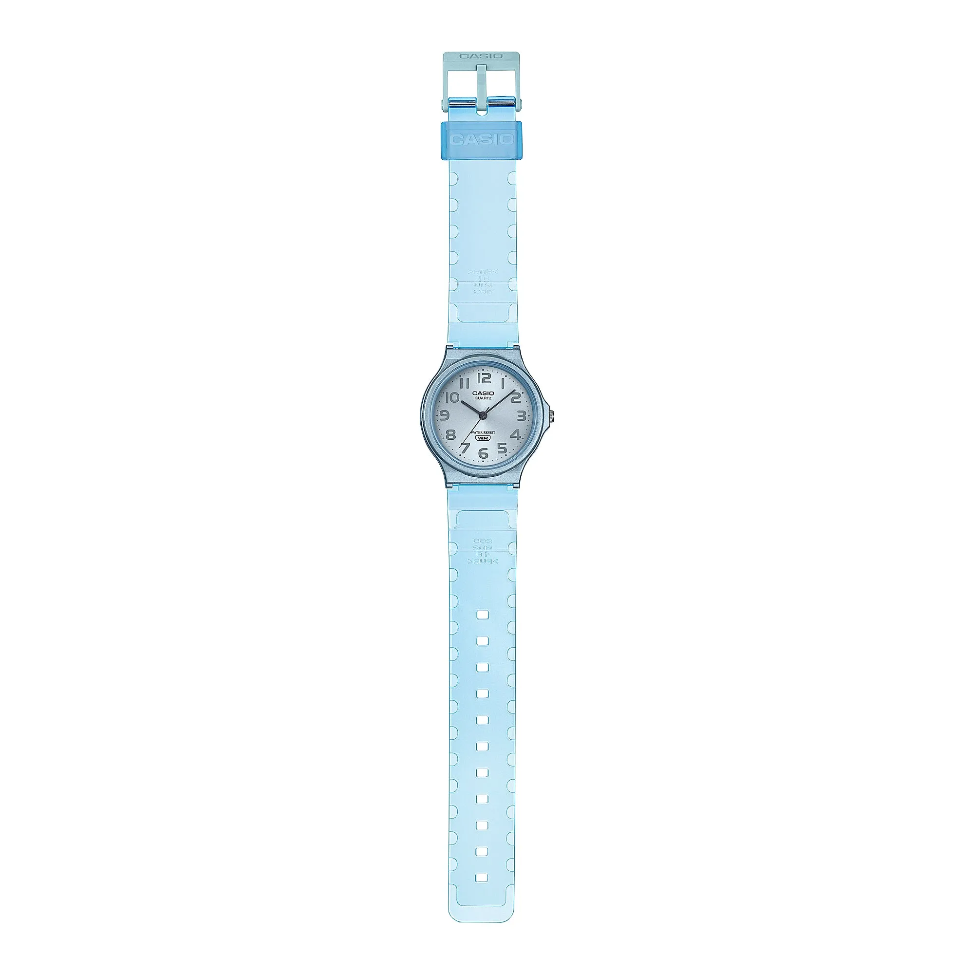 Casio Pop Series Classic Analog Blue Transparent Resin Band Watch MQ24S-2B MQ-24S-2B