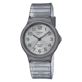 Casio Pop Series Classic Analog Grey Transparent Resin Band Watch MQ24S-8B MQ-24S-8B