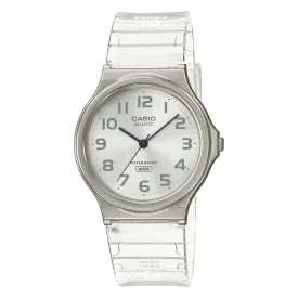 Casio Pop Series Classic Analog Transparent Resin Band Watch MQ24S-7B MQ-24S-7B