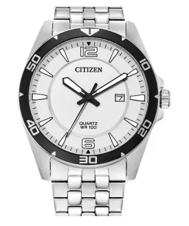 Citizen Quartz Movement with Stainless Bezel and Date BI5051-51A