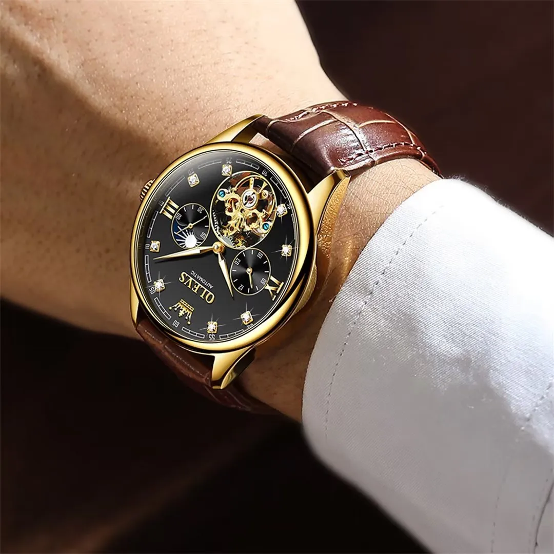 CrocLuxe Genuine Leather Men’s Timepiece