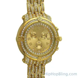 Custom Sport Bling Bling Chronograph Iced Out Watch