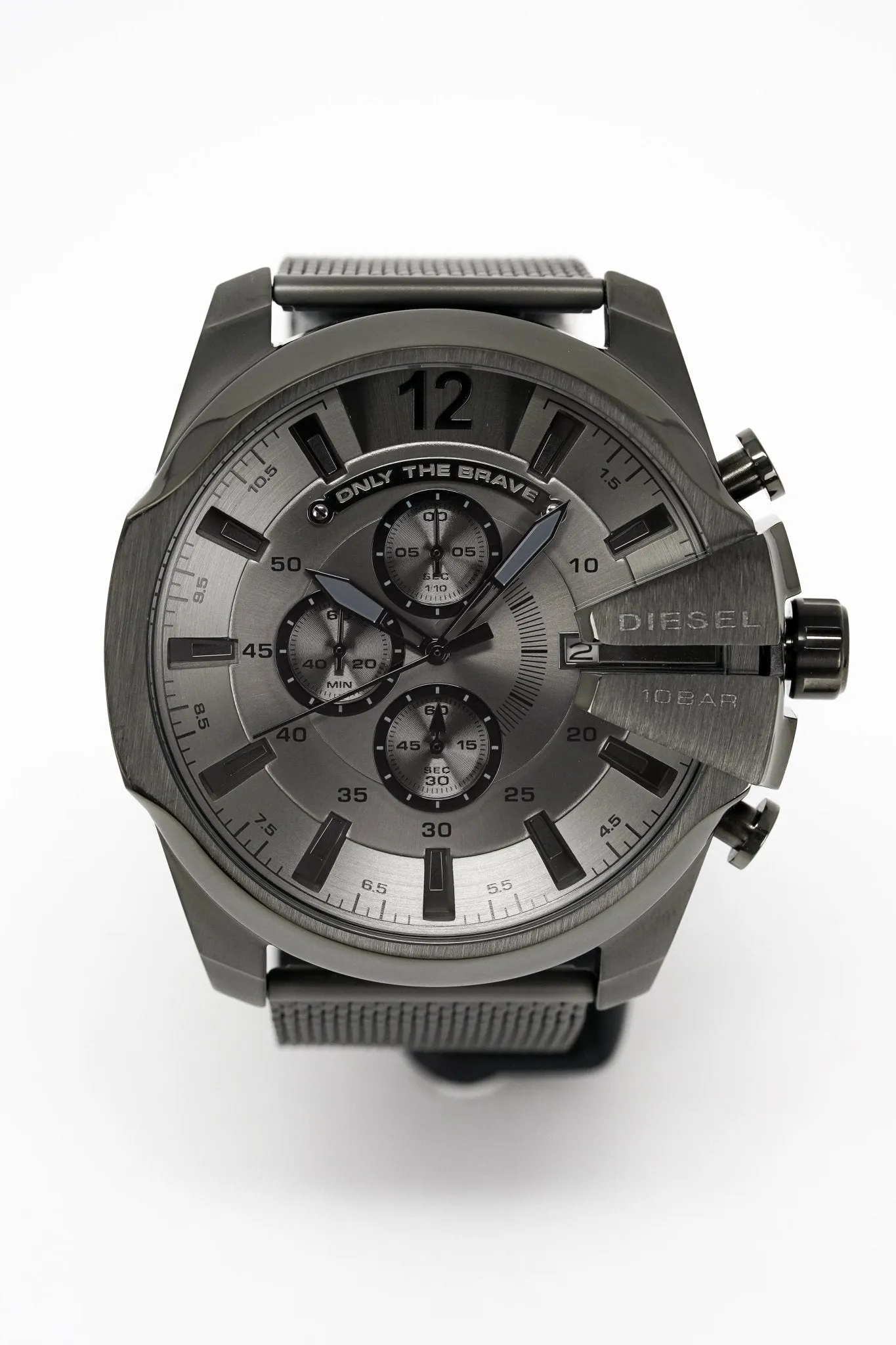 Diesel Men's Chronograph Watch Mega Chief Gunmetal Mesh