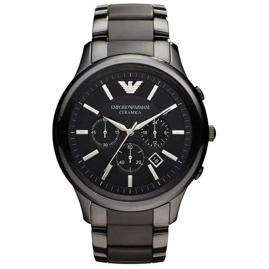 Emporio Armani AR1451 MAN's Black Ceramica Chronograph Watch