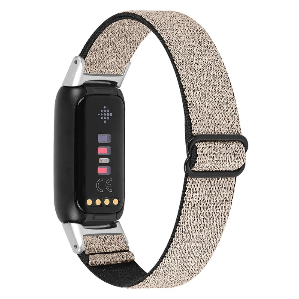 Fitbit Luxe elastic nylon watch strap - Glitter Gold