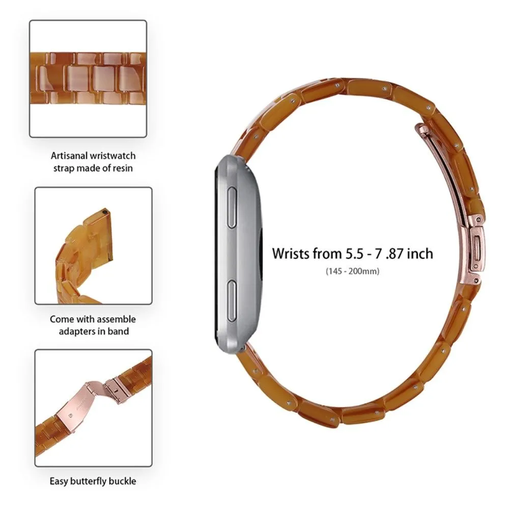 Fitbit Versa 2 /  Versa Lite cool resin watch strap  - Caramel