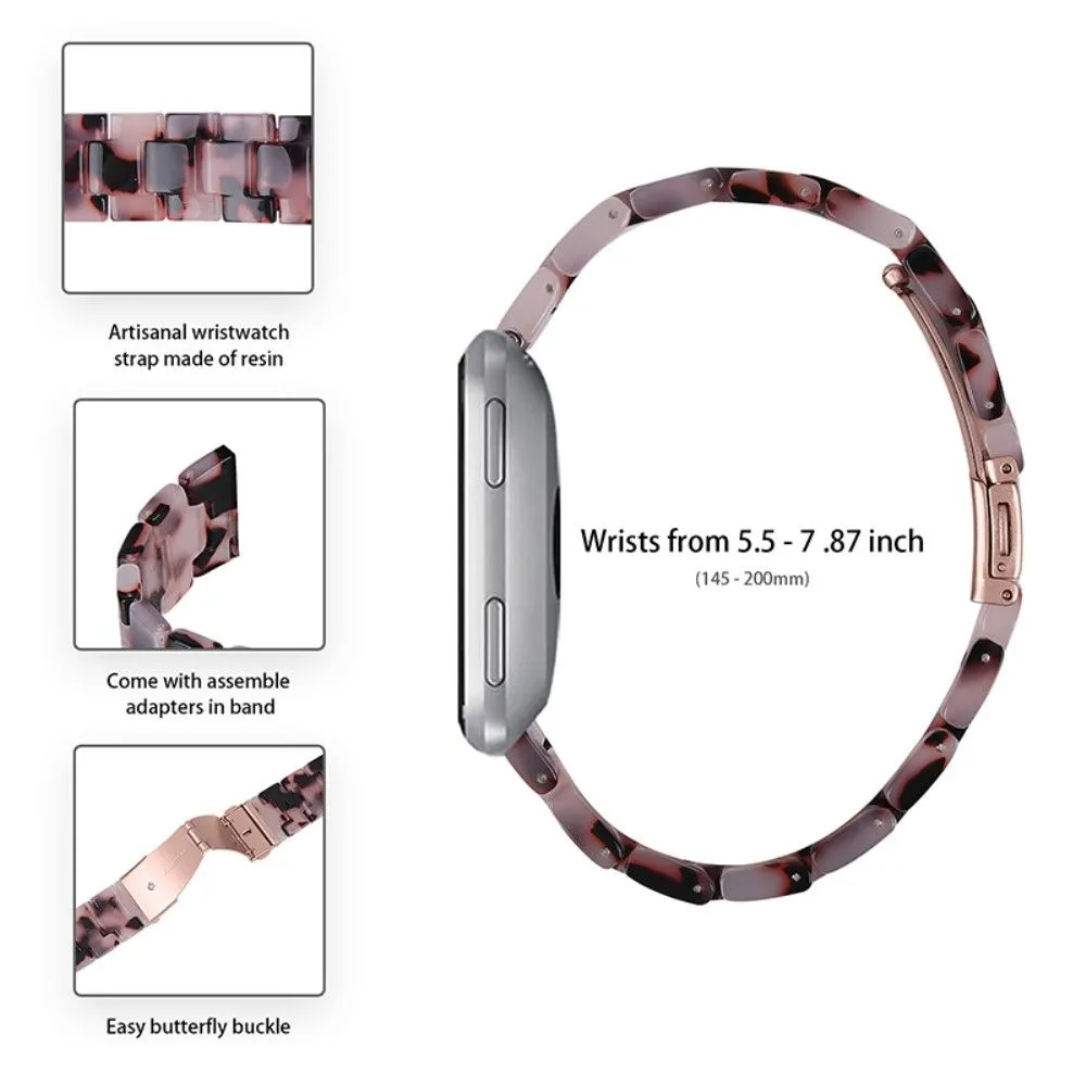 Fitbit Versa 2 /  Versa Lite cool resin watch strap  - Pink / Black