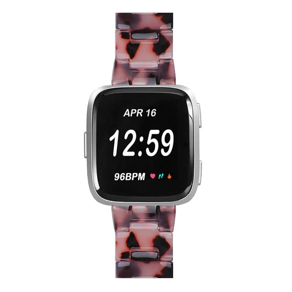 Fitbit Versa 2 /  Versa Lite cool resin watch strap  - Pink / Black