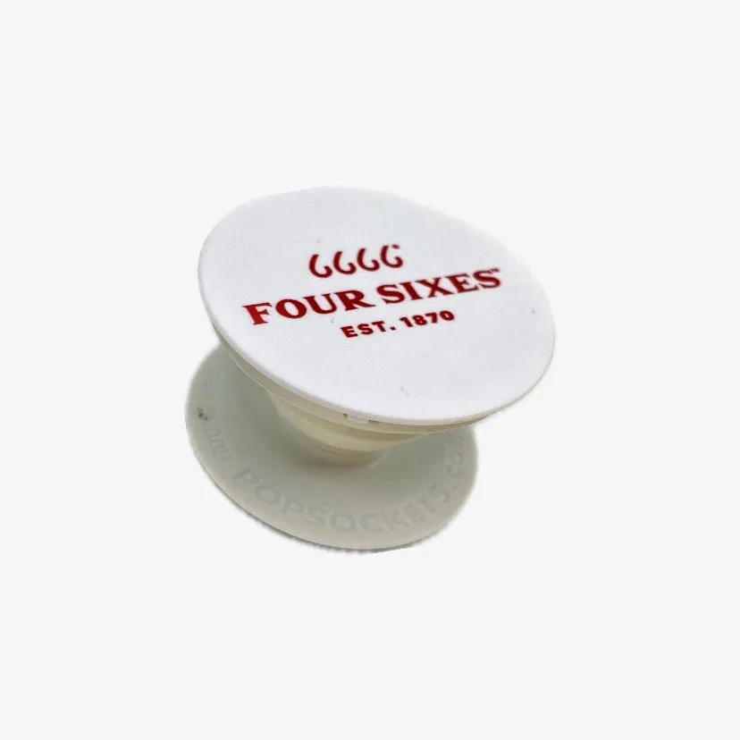 Four Sixes PopSocket Pop Grip- White