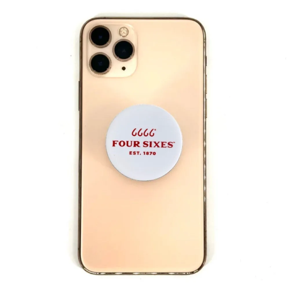 Four Sixes PopSocket Pop Grip- White