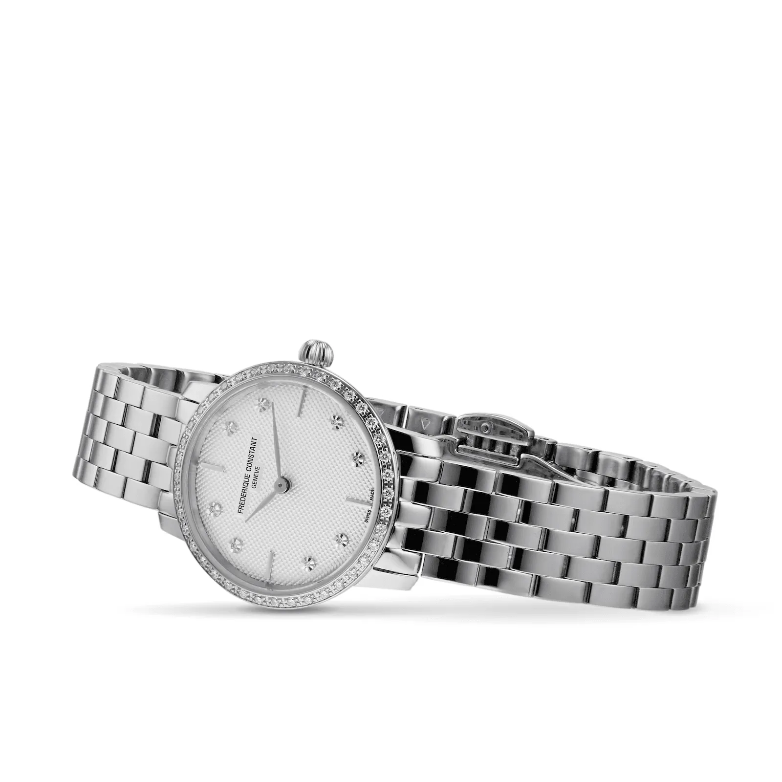 Frederique Constant Ladies Watch Slimline White Diamond FC-200STDSD6B