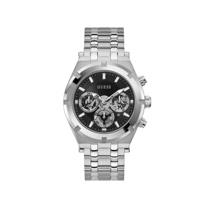 Guess Mens Continental Stainless Steel Black Watch GW0260G1