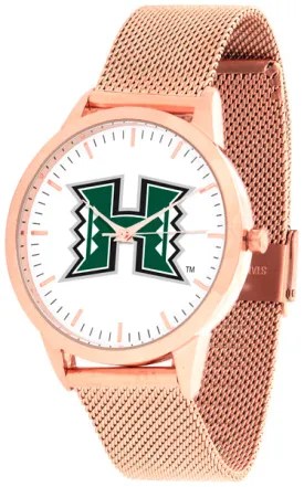 Hawaii Warriors Statement Mesh Band Unisex Watch - Rose