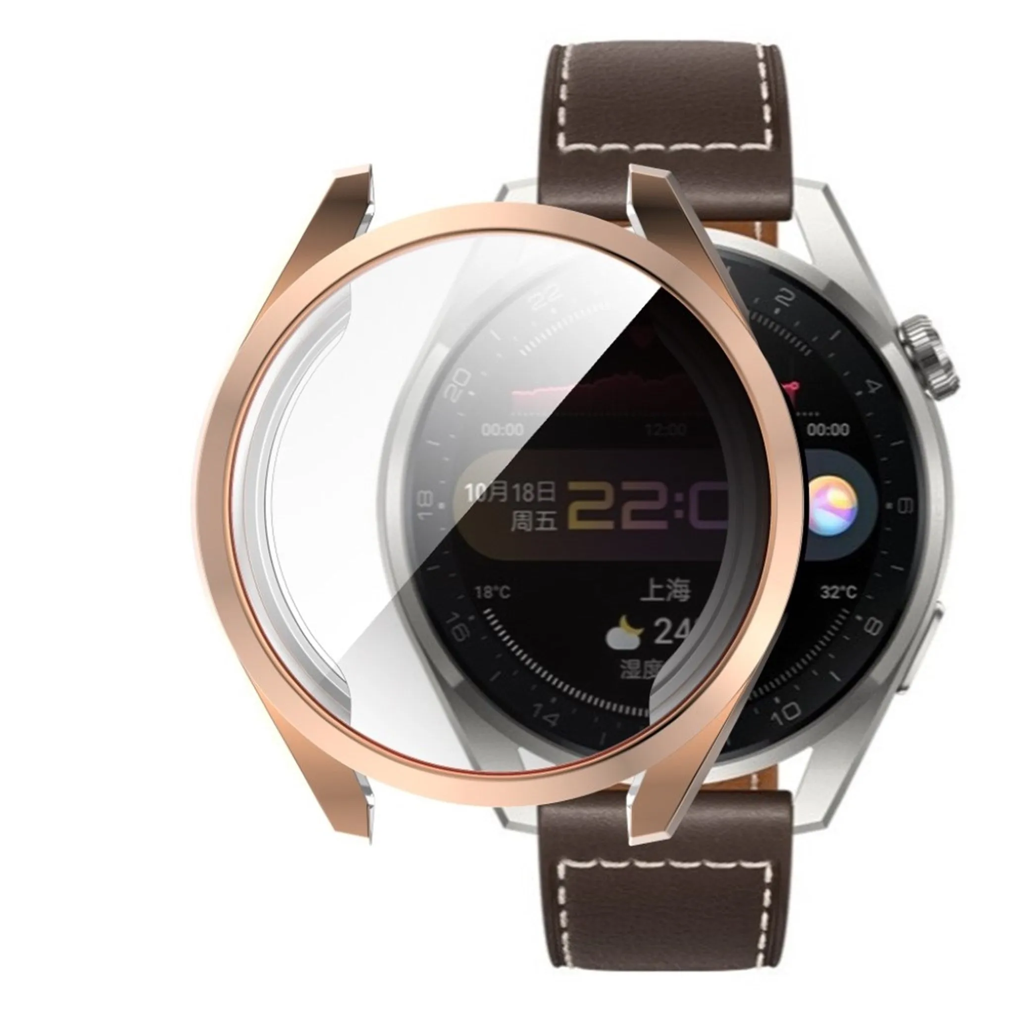 Huawei Watch 3 Pro electroplating TPU frame - Rose Gold