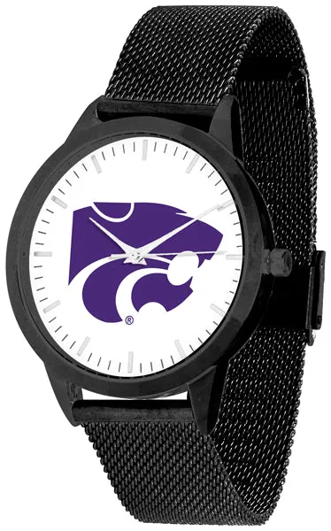 Kansas State Statement Mesh Band Unisex Watch - Black