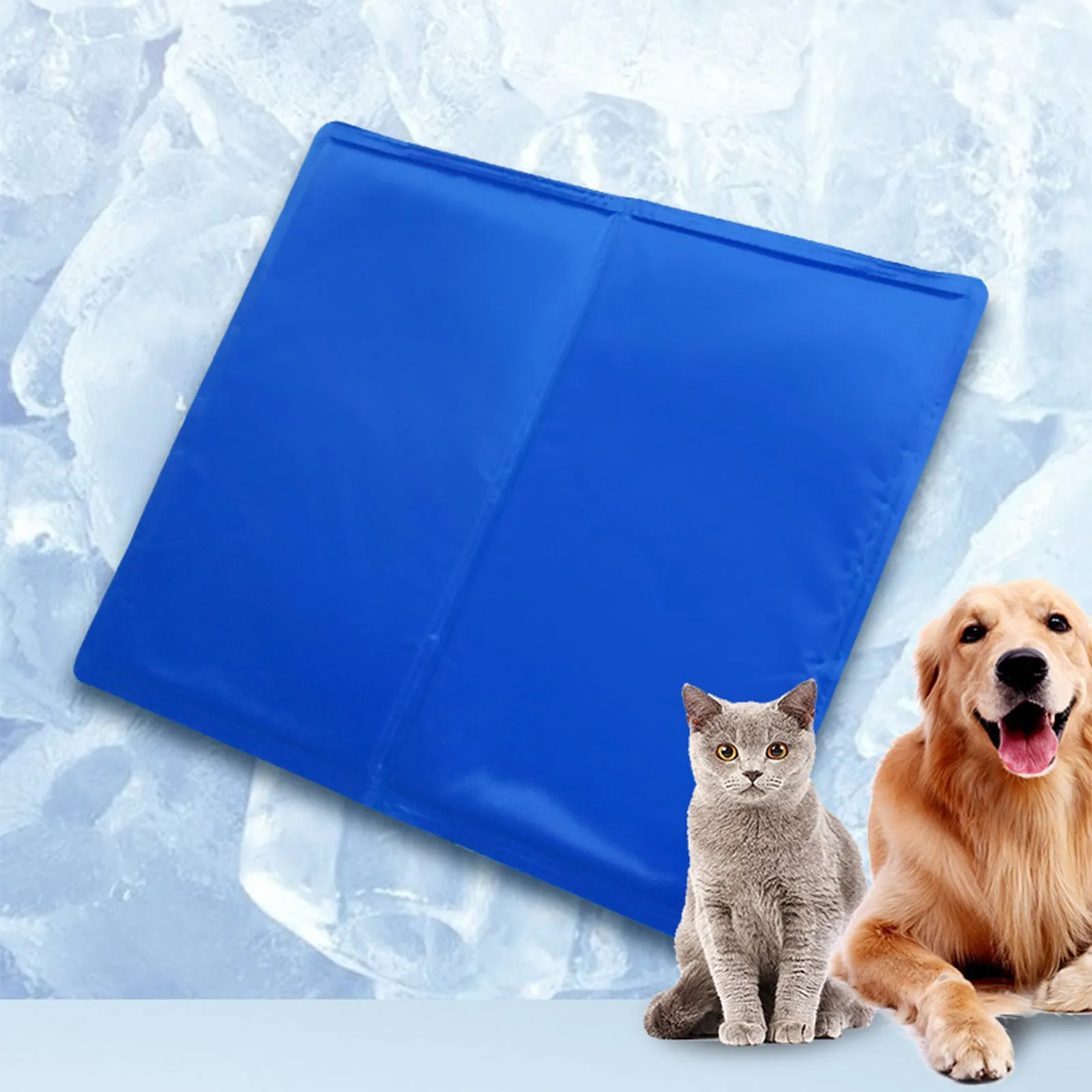 Large Blue Pet Cooling Pad, Waterproof & Comfortable Cushion