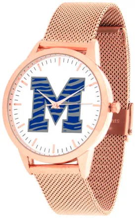 Memphis Tigers Statement Mesh Band Unisex Watch - Rose