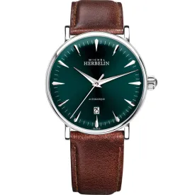 Michel Herbelin 1647/AP16BR Green Dial Automatic Mens Watch